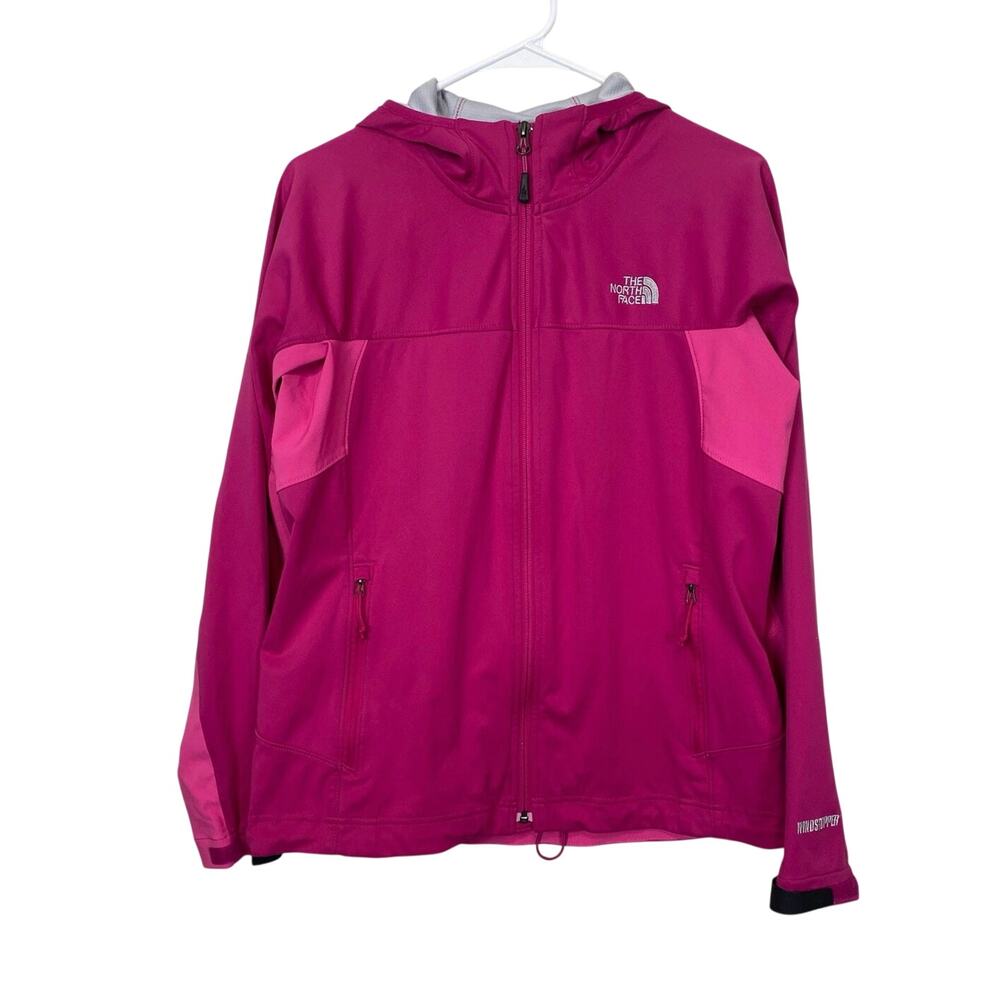 The North Face Women Summit Series Windstopper Jacket Punk Magenta Size LG
